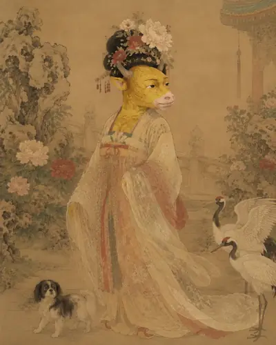 簪花仕女图